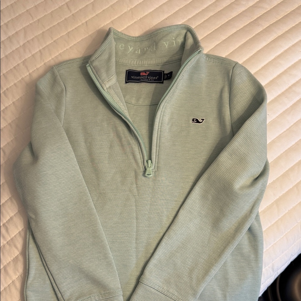 Vineyard Vines Mint Green Half-Zip Sweater
